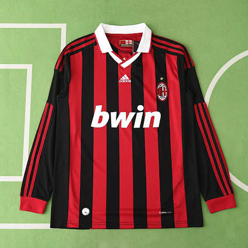A.C. Milan Home Long Sleeve Retro Fan Version