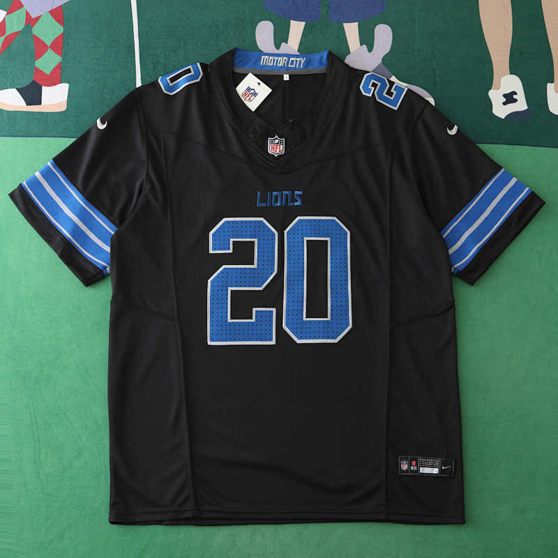 Detroit Lions Black 3th Generation 20 Sanders