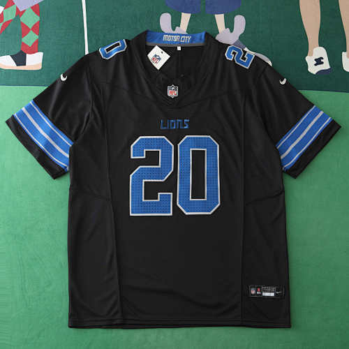 Detroit Lions Black 3th Generation 20 Sanders