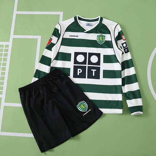 Sporting CP Home Retro Long Sleeves Kids Kit