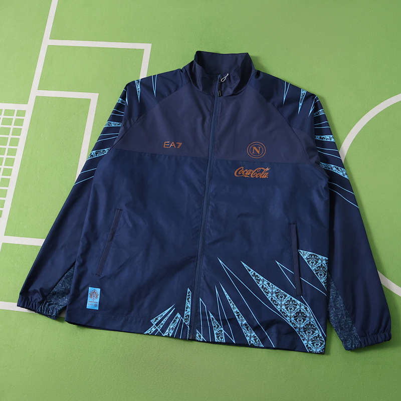S.s.c. Napoli Blue Training Clothes Windbreaker