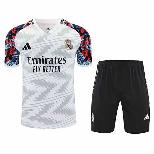 Real Madrid CF Training Clothes Suit Short Sleeve Fan Version