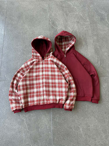 Vrk Reversible Plaid Zip-Hoodie V2