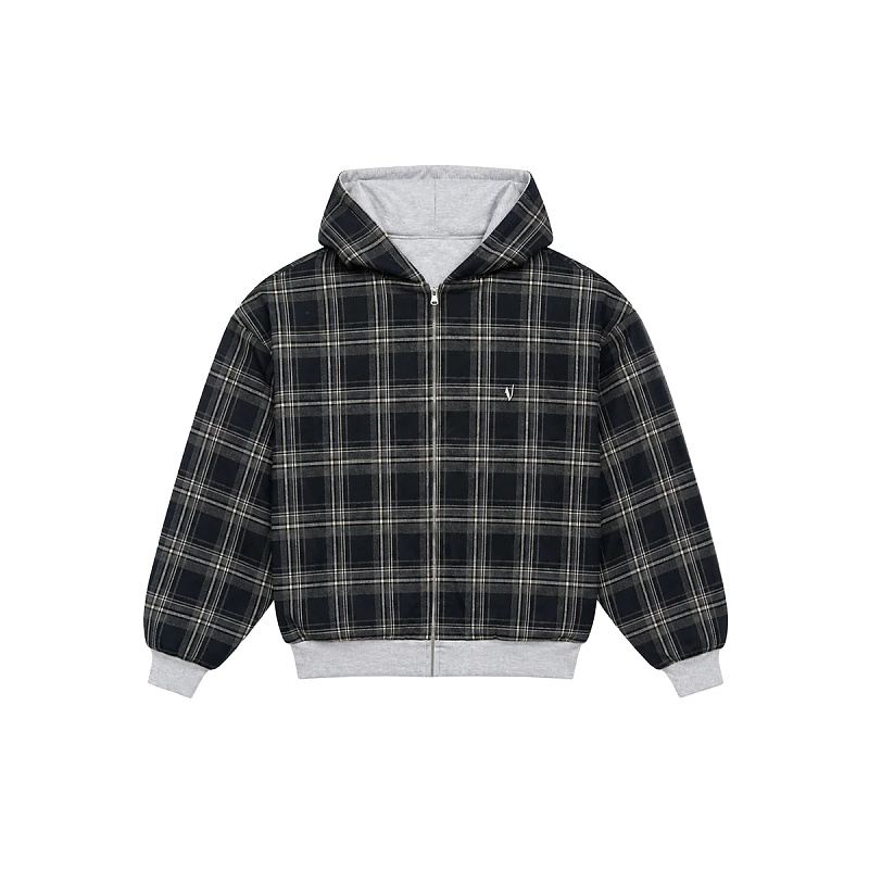 Vrk Reversible Plaid Zip-Hoodie V2