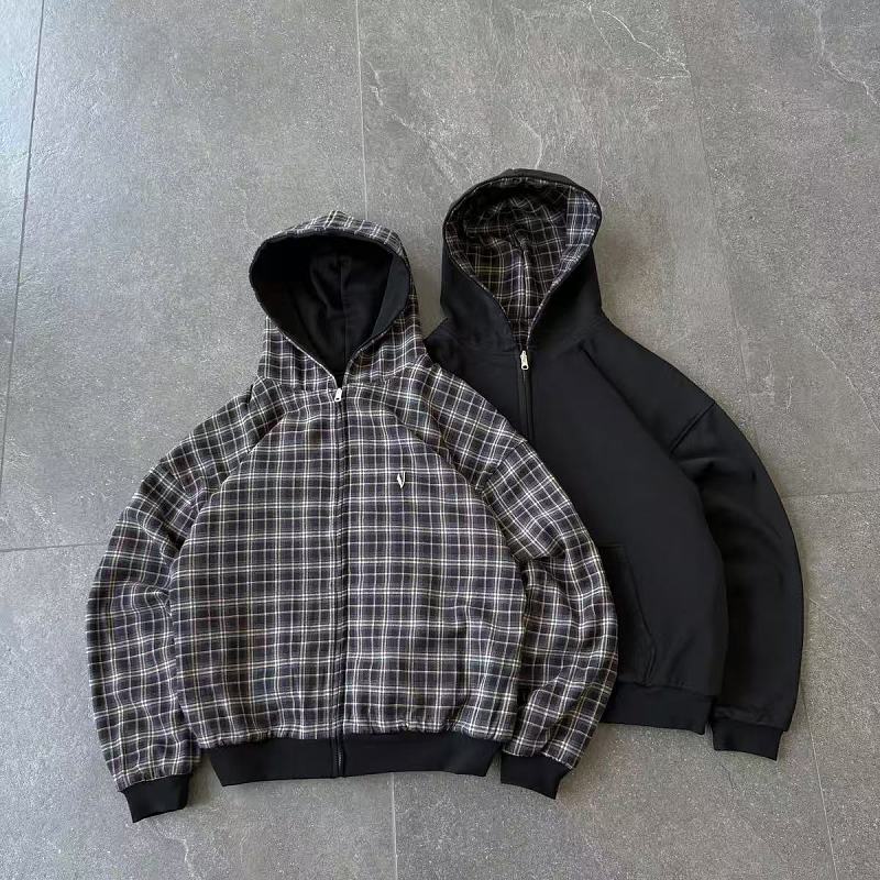 Vrk Reversible Plaid Zip-Hoodie V2