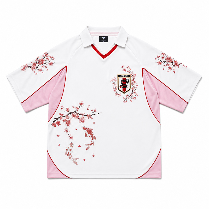 Hanami Heavy Embroidery Satin Jersey