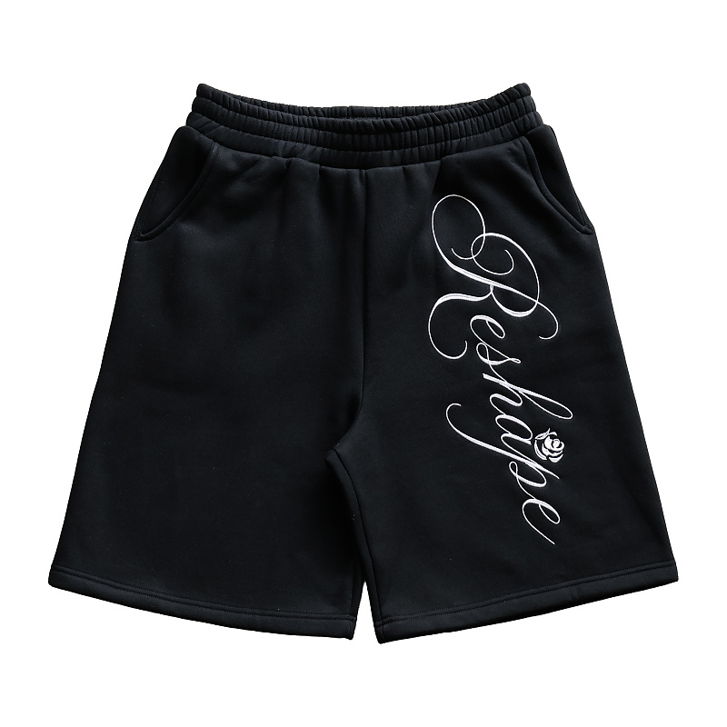 Thorn Rose Baggy Shorts - Black