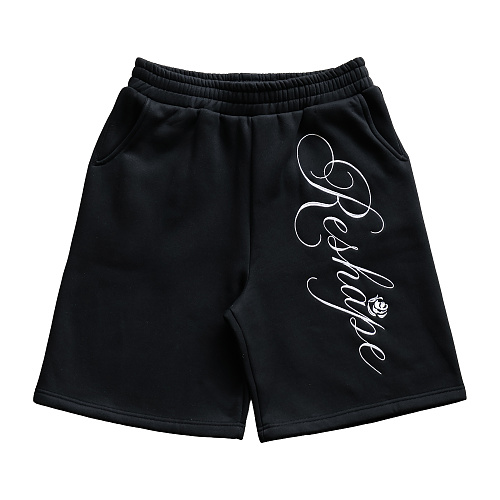 Thorn Rose Baggy Shorts - Black