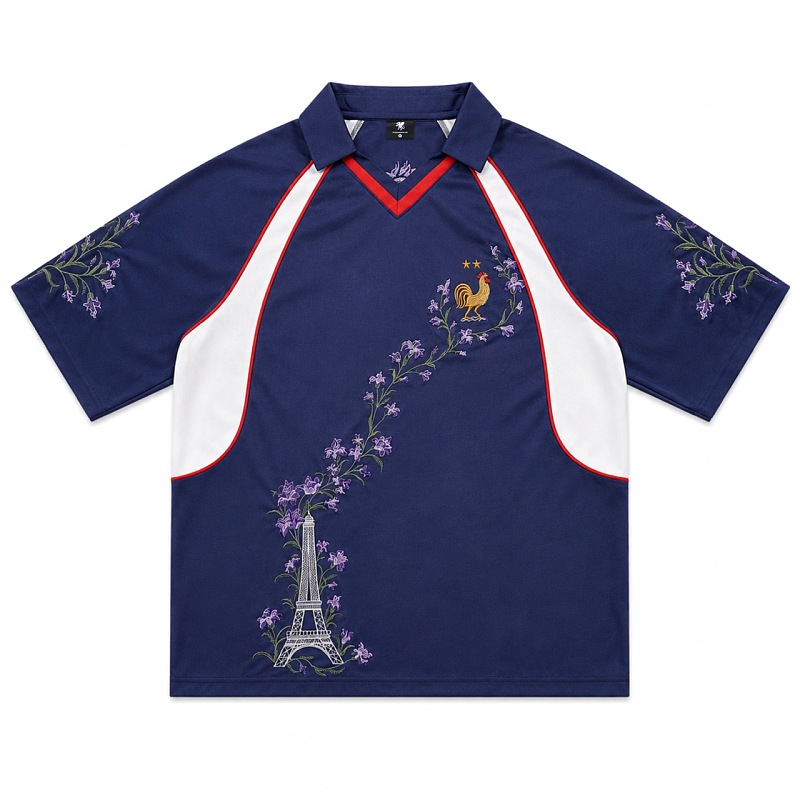 Night Garden Heavy Embroidery Satin Jersey