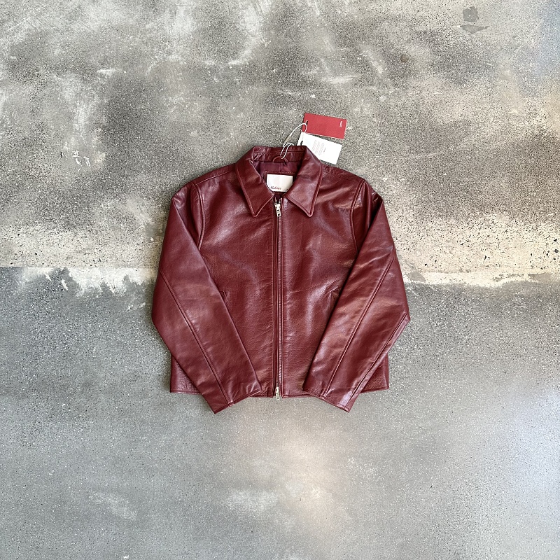 Mutim Cowhide Leather Jacket Bordeaux