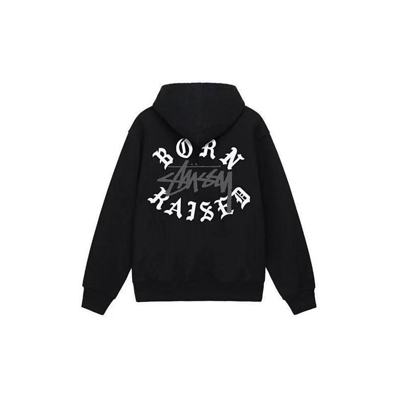 Stussy X Born X Raised Logo Zip Hoodie S M L XL