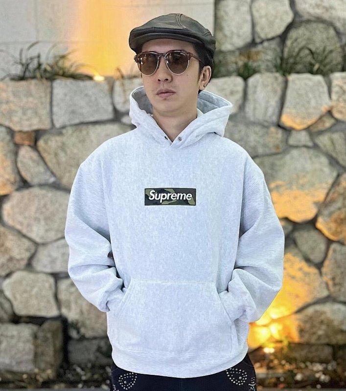 23Fw Box Logo Hooded S M L XL