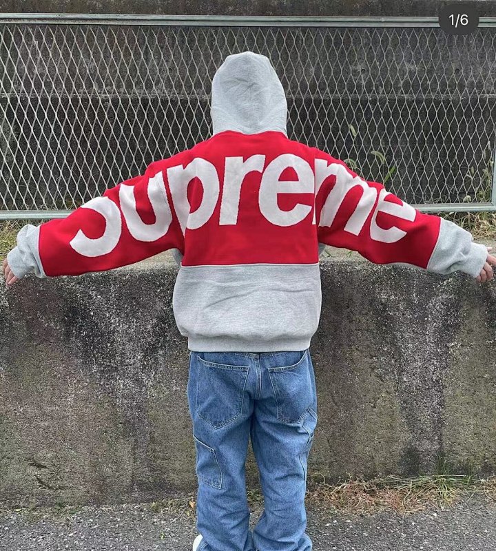 Big Logo Jacquard Hooded Sweatshirt Logo S M L XL