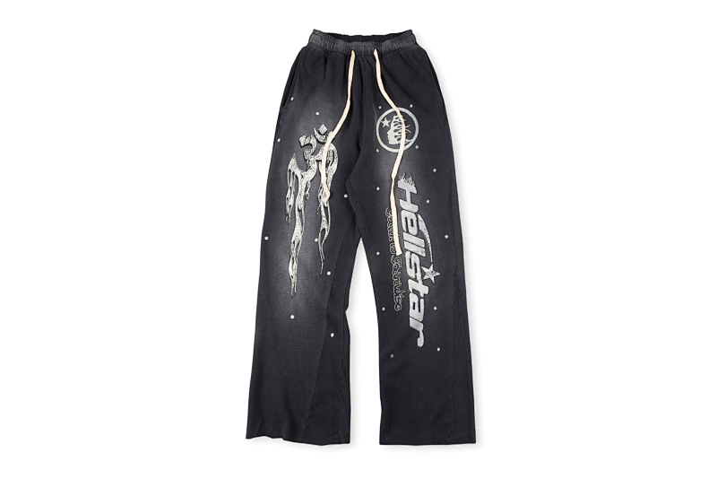 Hellstar Flare Black Flame Pants