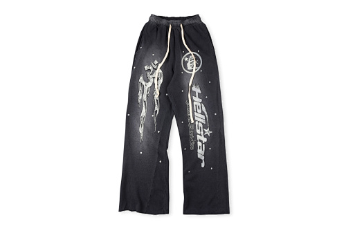 Hellstar Flare Black Flame Pants