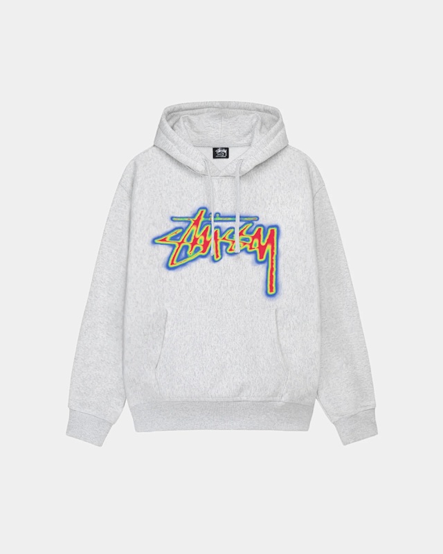 Stussy Stu Thermal Stock Hoodie Logo S M L XL