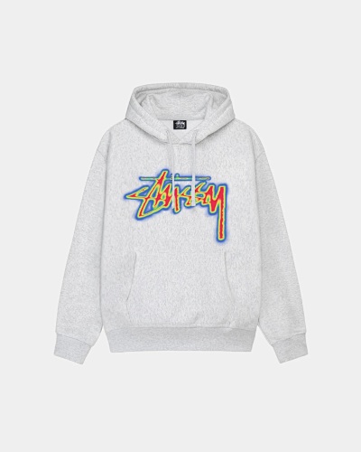 Stussy Stu Thermal Stock Hoodie Logo S M L XL