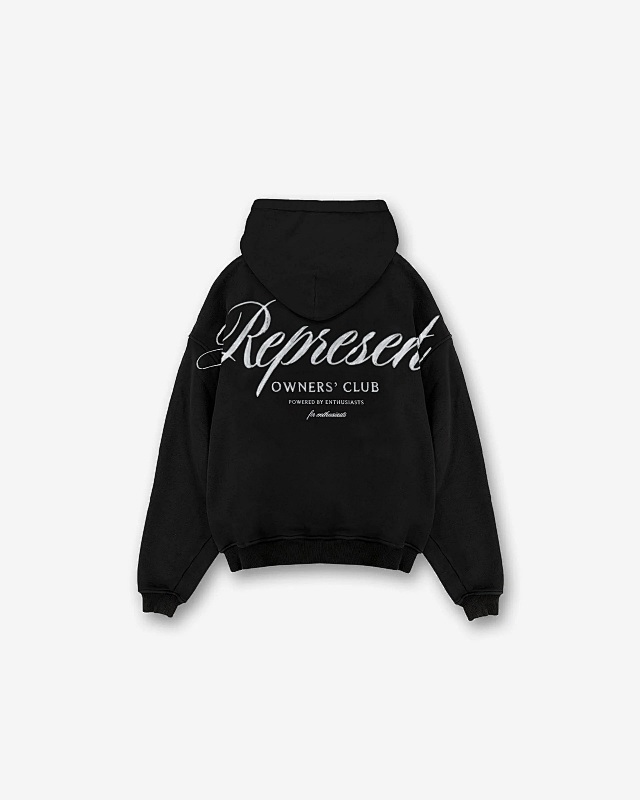 Represent Owners Club Script Hoodie Logo