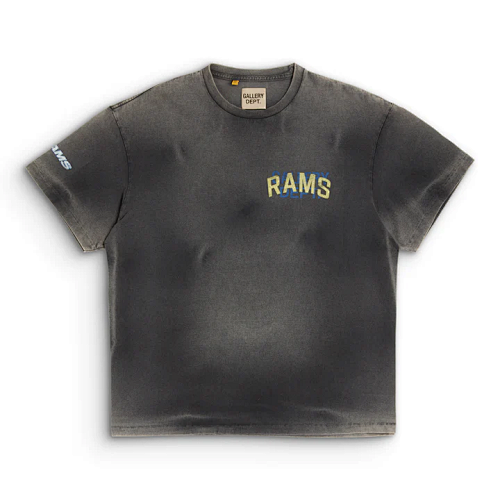 Gallery Dept. X LA Rams Sun Faded Black Tee Logo T S-Xl
