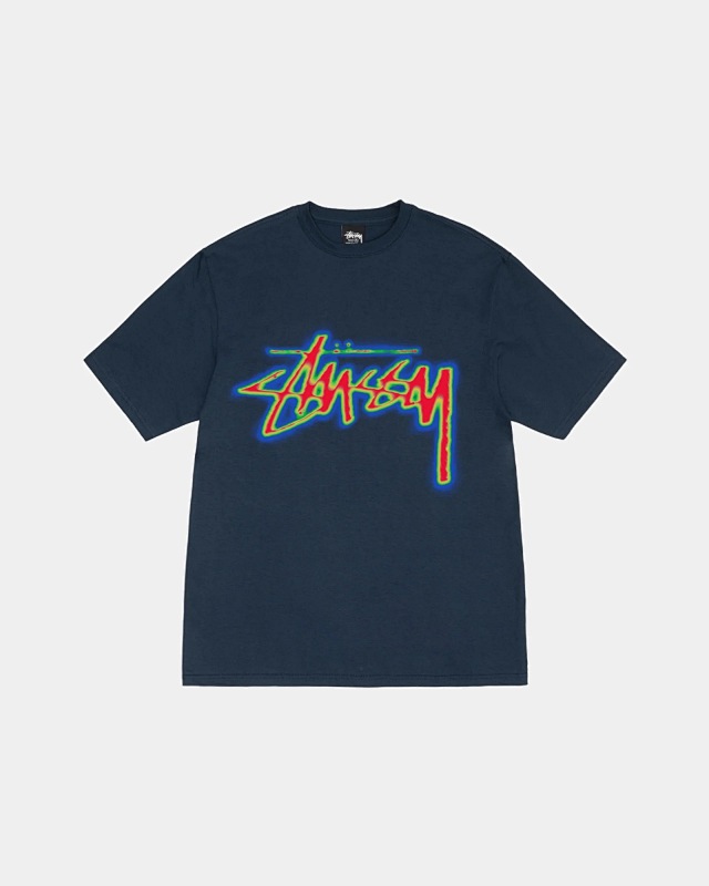 Stussy Stu Thermal Stock Tee Logo T S M L XL
