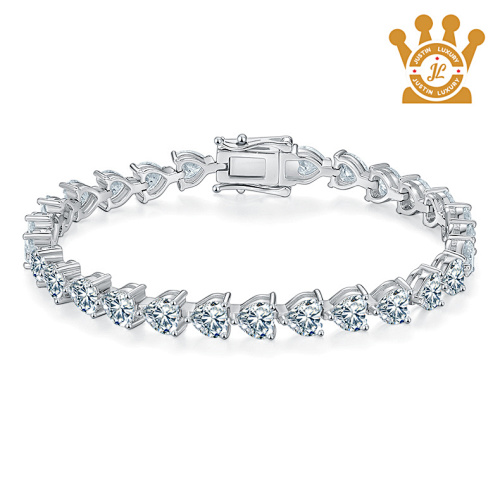 Uwqc Silver Mossanite Tennis Bracelet