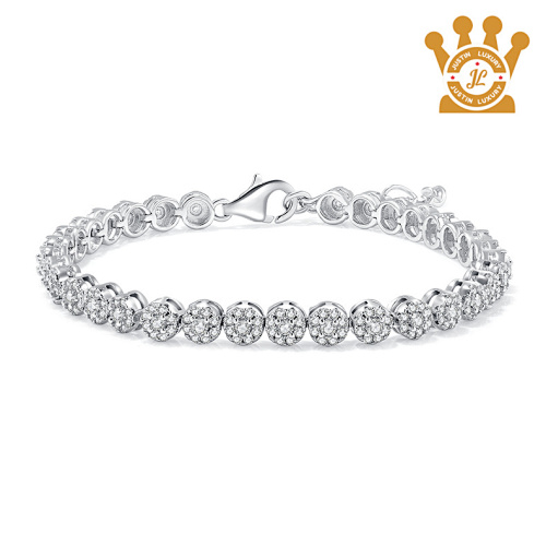 2.0mm Silver Mossanite Tennis Bracelet