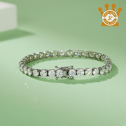 3 Mm 4mm 5mm Silver Mossanite Tennis Bracelet