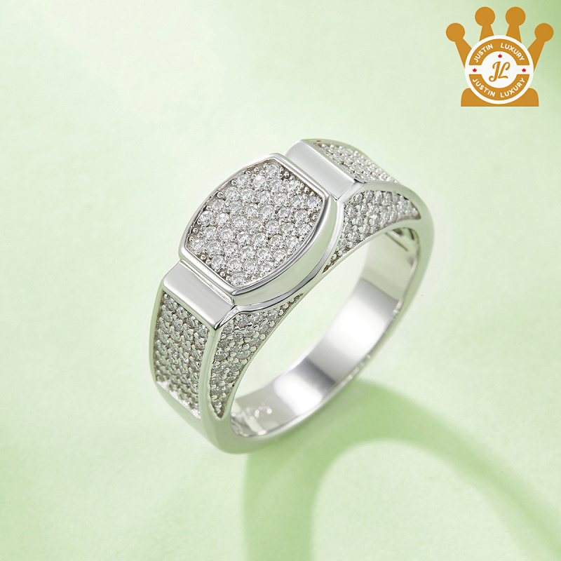 Moissanite Men's Ring