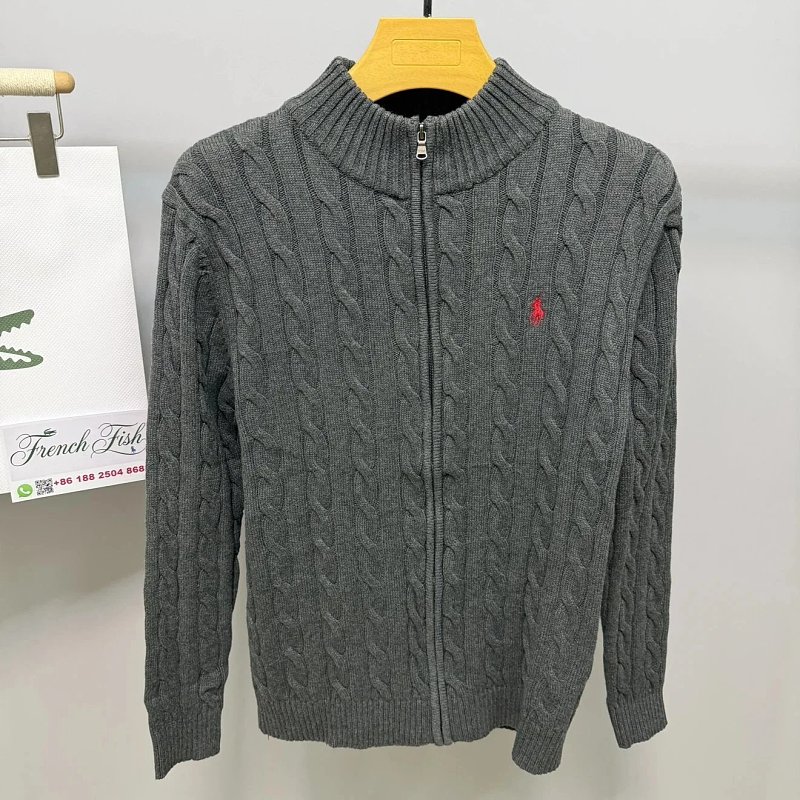 28.93 RL Slim Fit Cable-Knit 100 Cotton Zipp Sweater