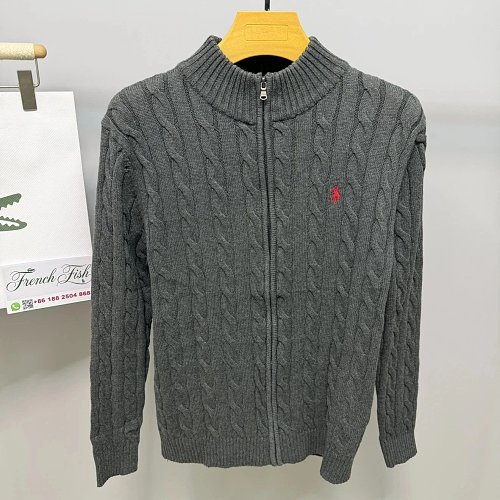 28.93 RL Slim Fit Cable-Knit 100 Cotton Zipp Sweater