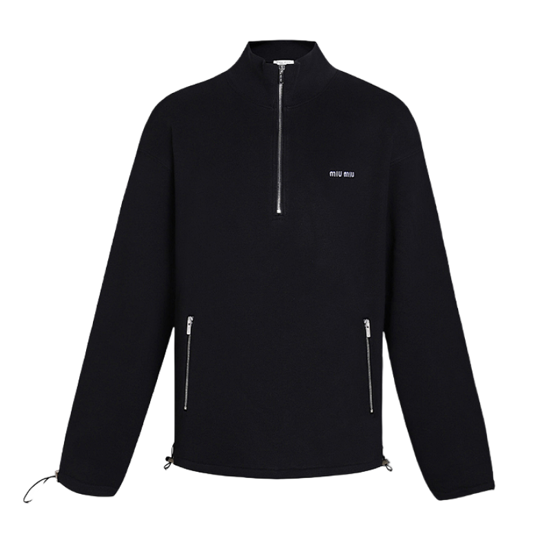 Stand Collar Long Sleeve Sweatshirt