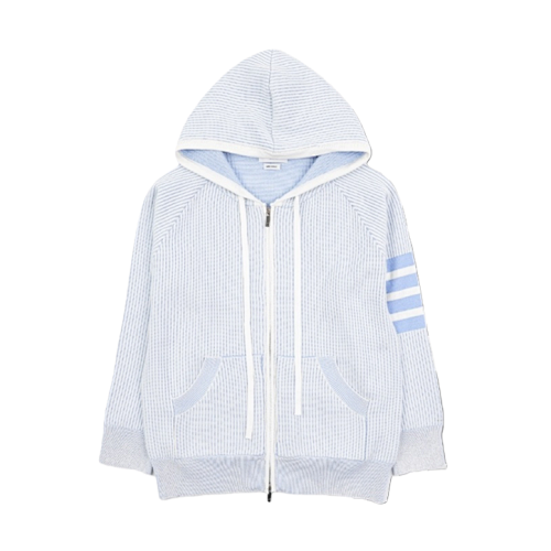 TB Four-stripe Vertical Striped Hooded Jacket