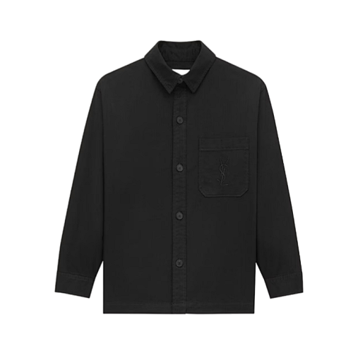 Embroidered Button-Down Lapel Shirt