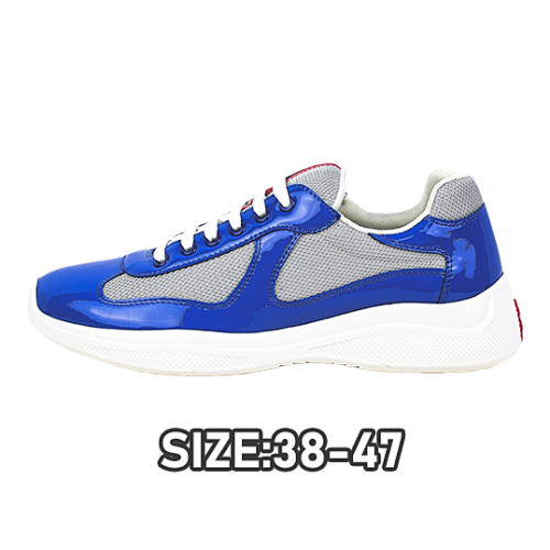 Prada P America's Cup Patent Leather Low-top Sneakers
