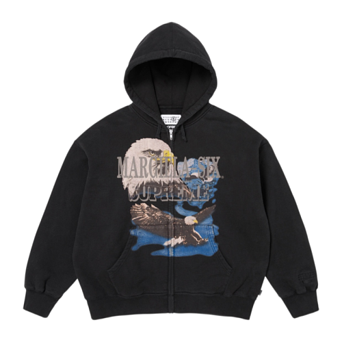 Supreme Eagle-print Zip-up Sweatshirt