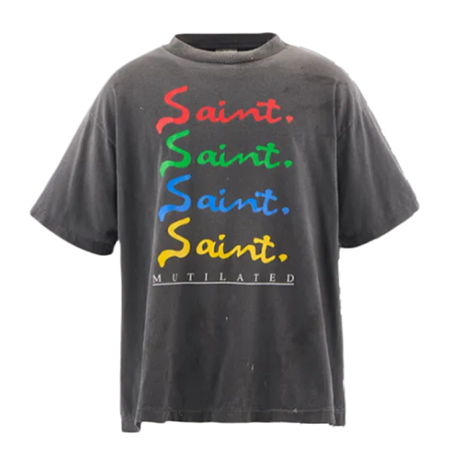 Colorful Signature Saint Print Short-Sleeve