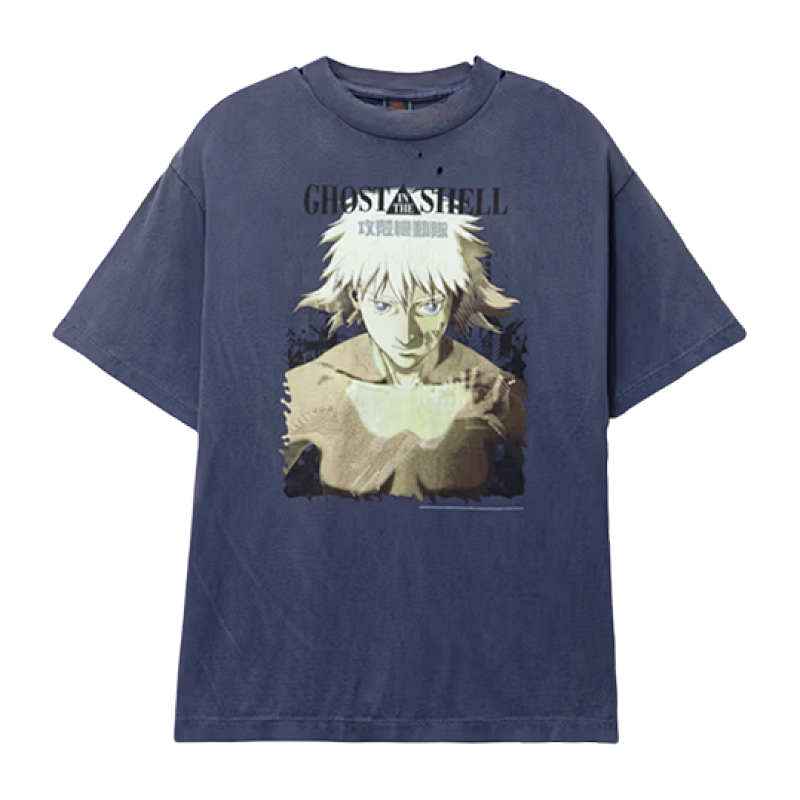 S M White Hair Puppet Master Printed Short Sleeves
