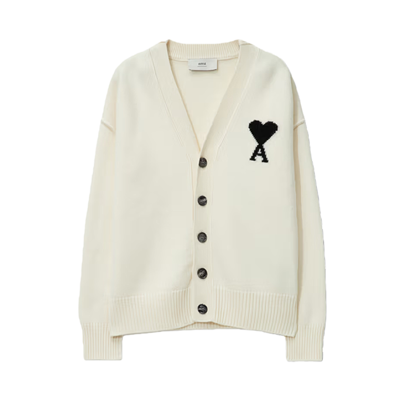 Heart-shaped Wool Cardigan
