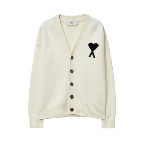 Heart-shaped Wool Cardigan