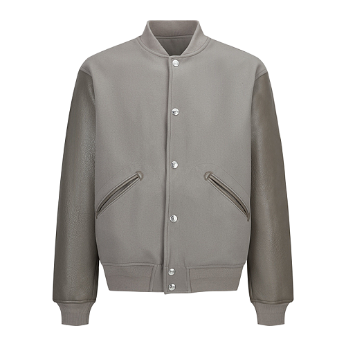 Dior Towel Embroidery Patchwork Leather Baseball Jacket