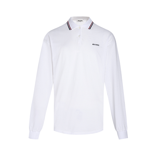 31 Solid Color Embroidered Long-sleeved Polo Shirt