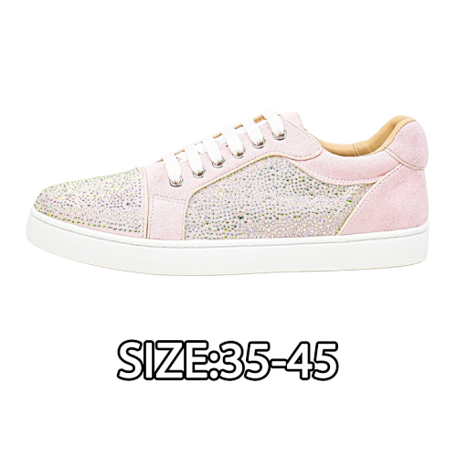 Rhinestone-Laced Casual Sneakers