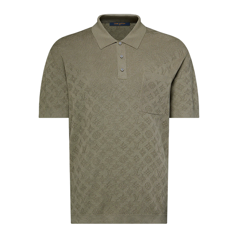 Louis Vuitton Openwork Pocket Knitted Polo Shirt
