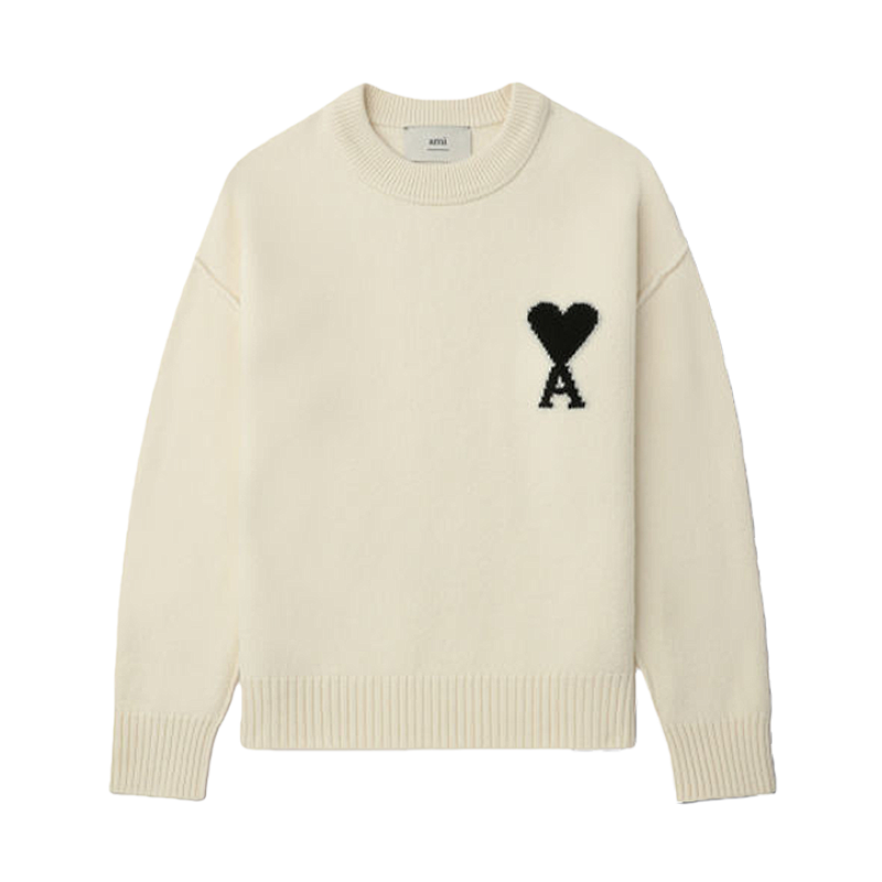 Heart-shaped Crew Neck Sweater