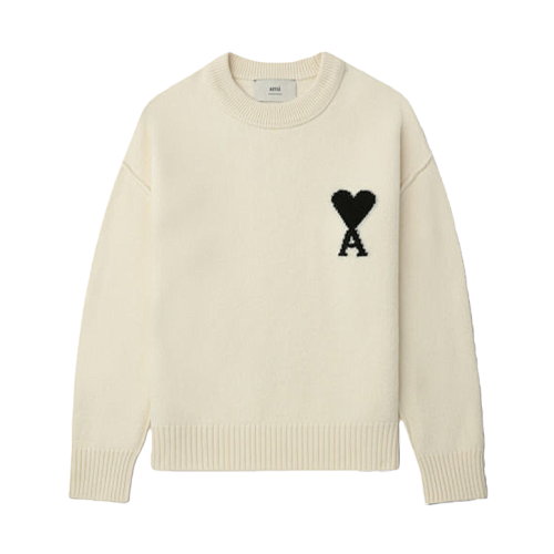 Heart-shaped Crew Neck Sweater