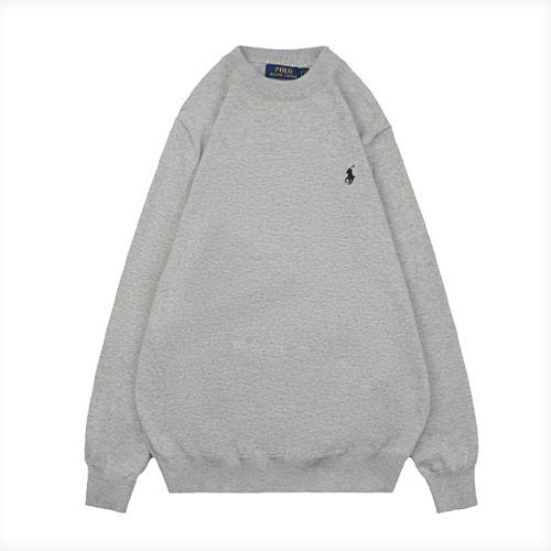 RL 25Fw Pony Logo Crew Neck Sweater - Light Gray
