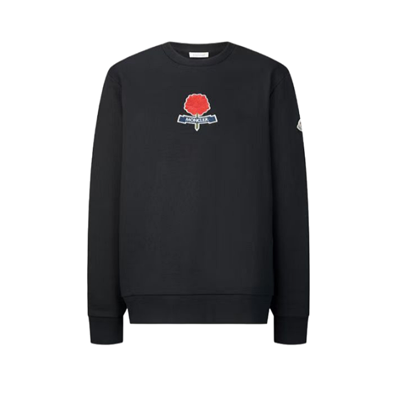 Moncler Embroidered Flower Logo Sweatshirt