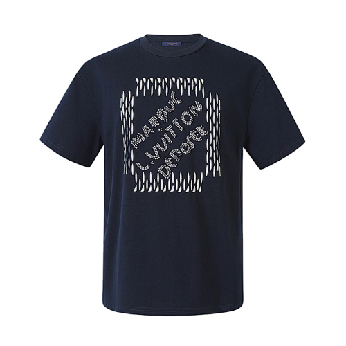 L V Embroidered Cotton T-shirt