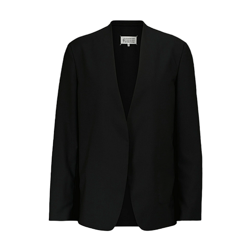 Maison Margiela MM6 Wool-blend Collarless Blazer