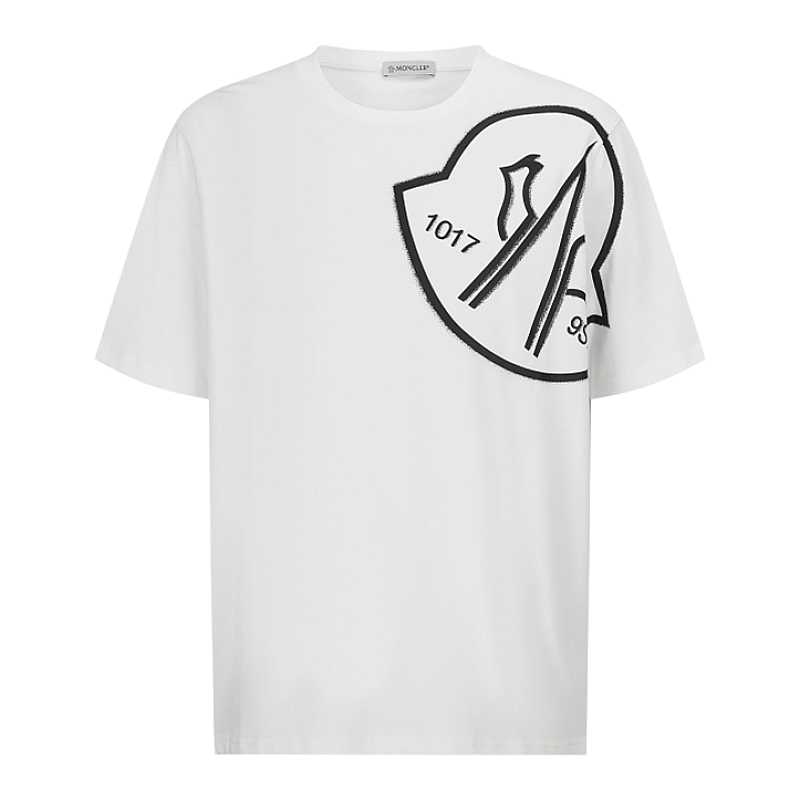 Moncler Ink-Splatter Logo Short-Sleeve T-Shirt